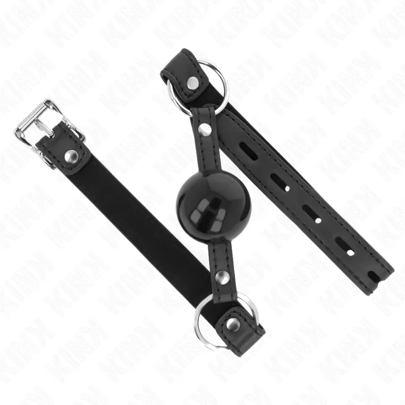 Kink - Tpe Ball 4 Cm Gag With Black Lock 60 X 2 Cm 1