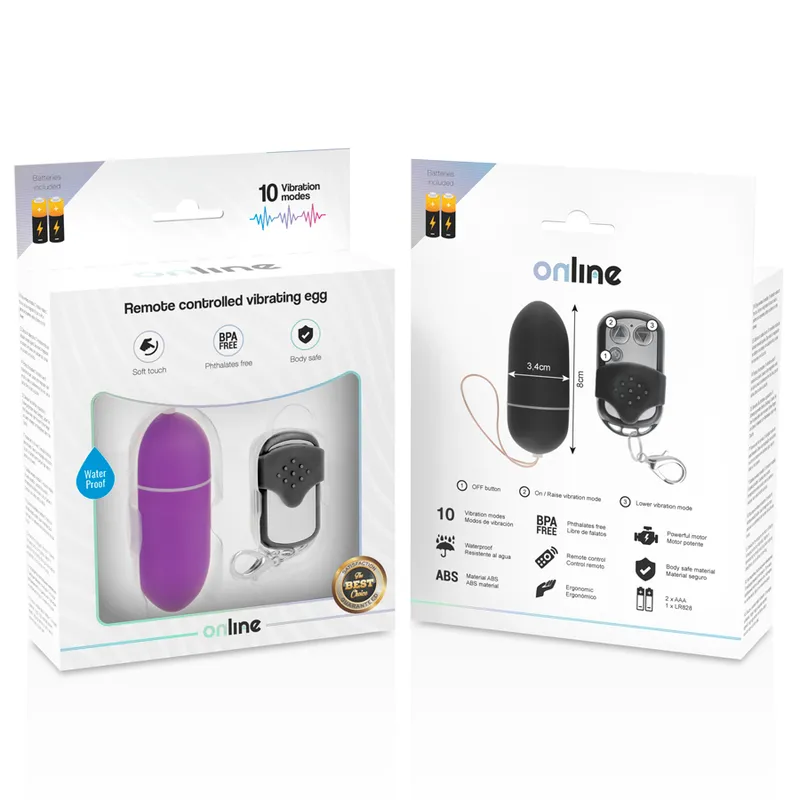 Online Remote Control Vibrating Egg L - Purple 4