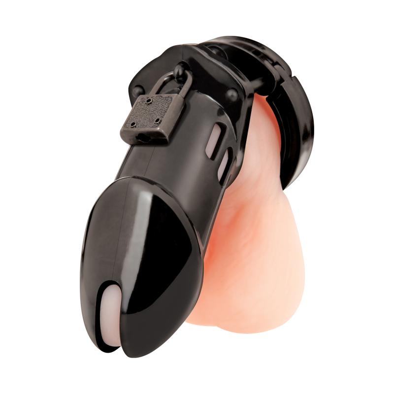 Blueline - Acrylic See-Thru Chastity Cage Black 2