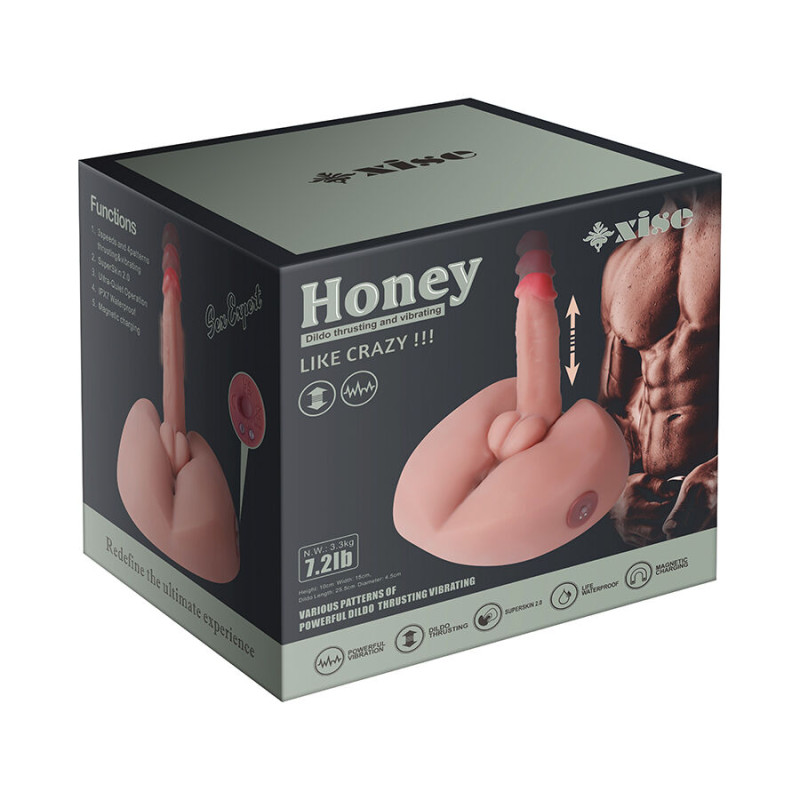 Xise - honey realistic dildo masturbator with vibration 25 cm 11