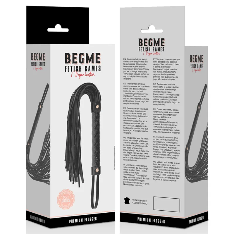 Begme Black Edition Vegan Leather Flogger 4