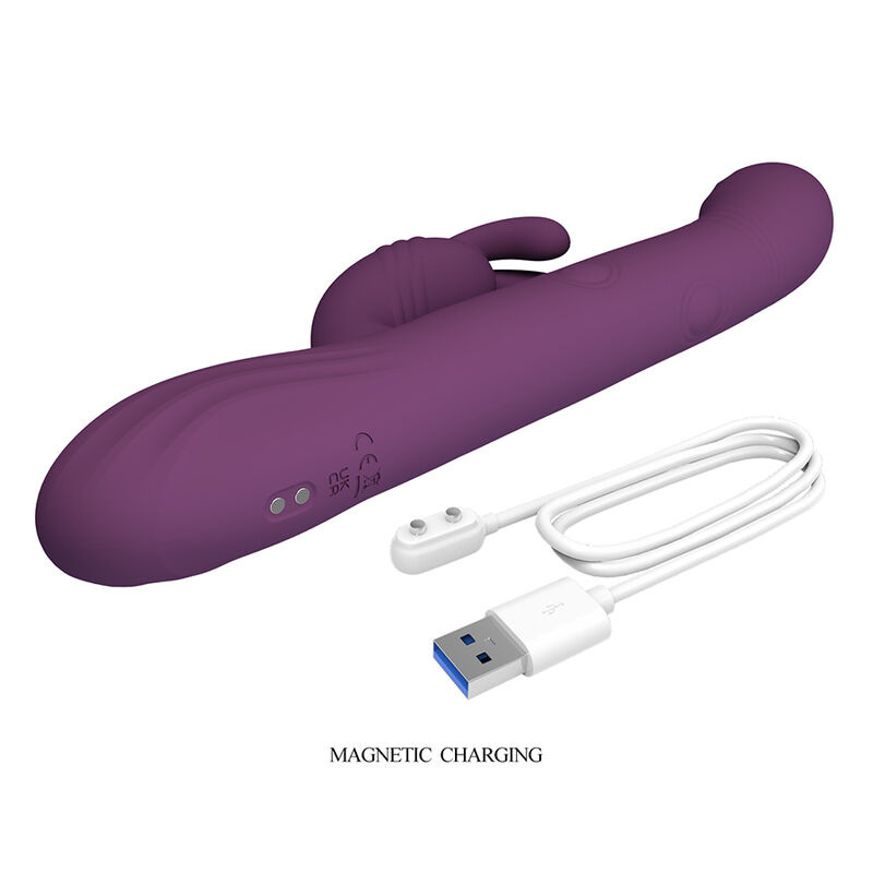 Pretty love - dee multifunction rabbit vibrator oscillating and percussion purple 4