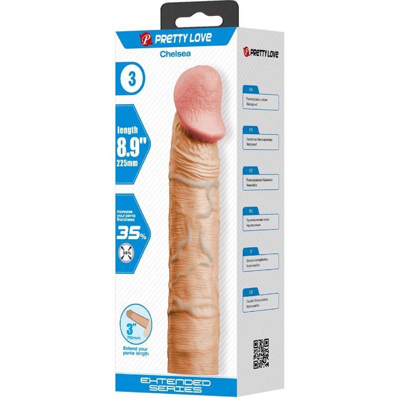 Pretty love - chelsea penis sleeve with 7.6 cm extension flesh 4