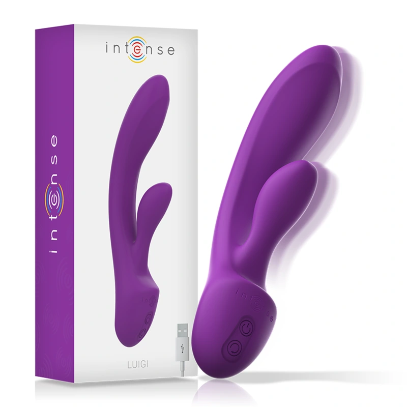 Intense - luigi rabbit vibrator liquid silicone purple