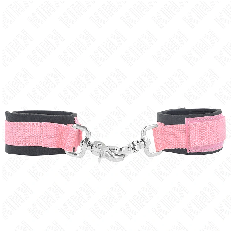 Kink - adjustable neoprene wrist restraints pink adjustable 22-34 cm 3
