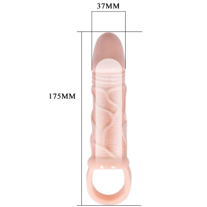 Baile Silicone Penis Sleeve With Ball Straps 13.5 Cm