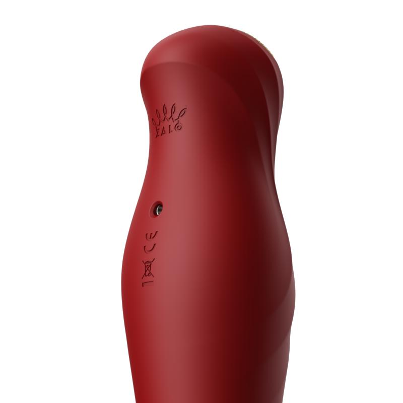 Zalo - King Vibrating Thruster Wine Red - Vibrátor 12