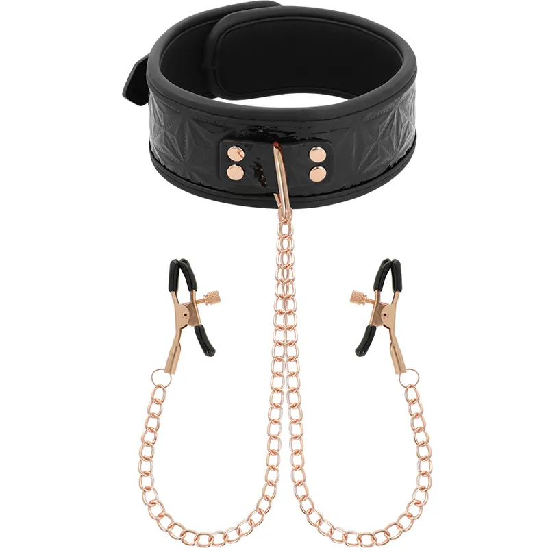 Begme Black Edition Collar With Nipple Clamps