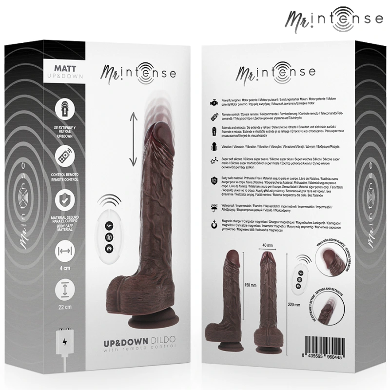 Mr intense - matt realistic multifunction with vibration up and down remote control 22 cm -o- 4 cm 5