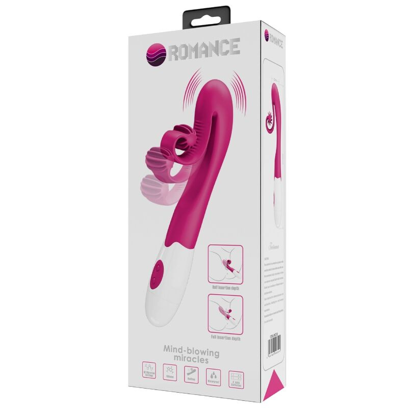 Romance - pink vibrator and stimulator 30 speeds 8