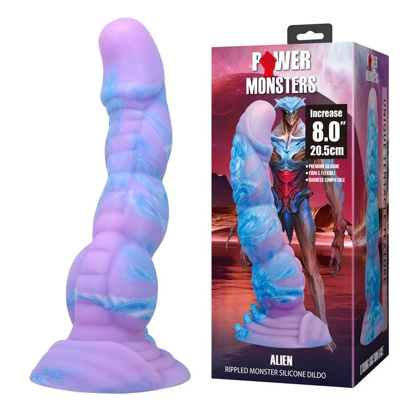 Power monsters - alien fantasy silicone dildo 20.5 cm Ø 4.8 cm 8