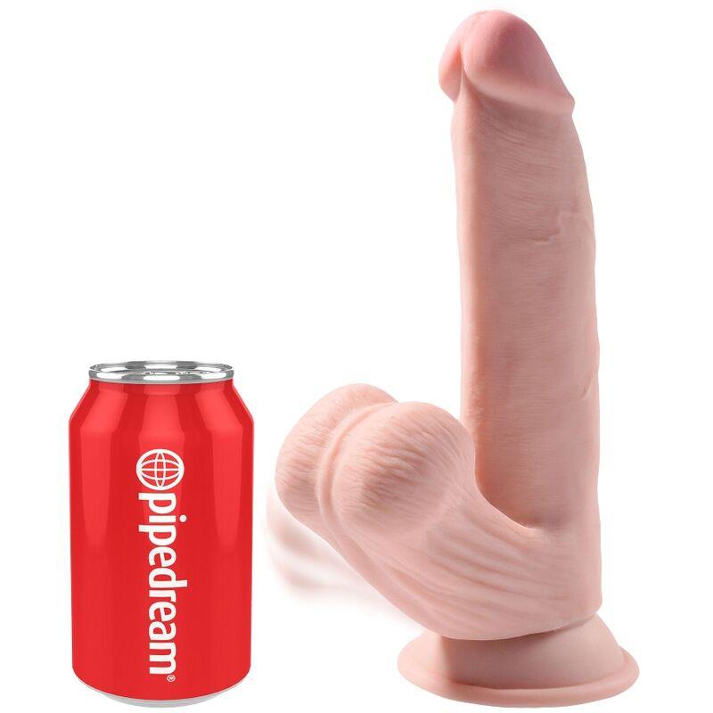 King Cock Plus 3d Cock Swinging Balls 24.5 Cm - Light Skin 1