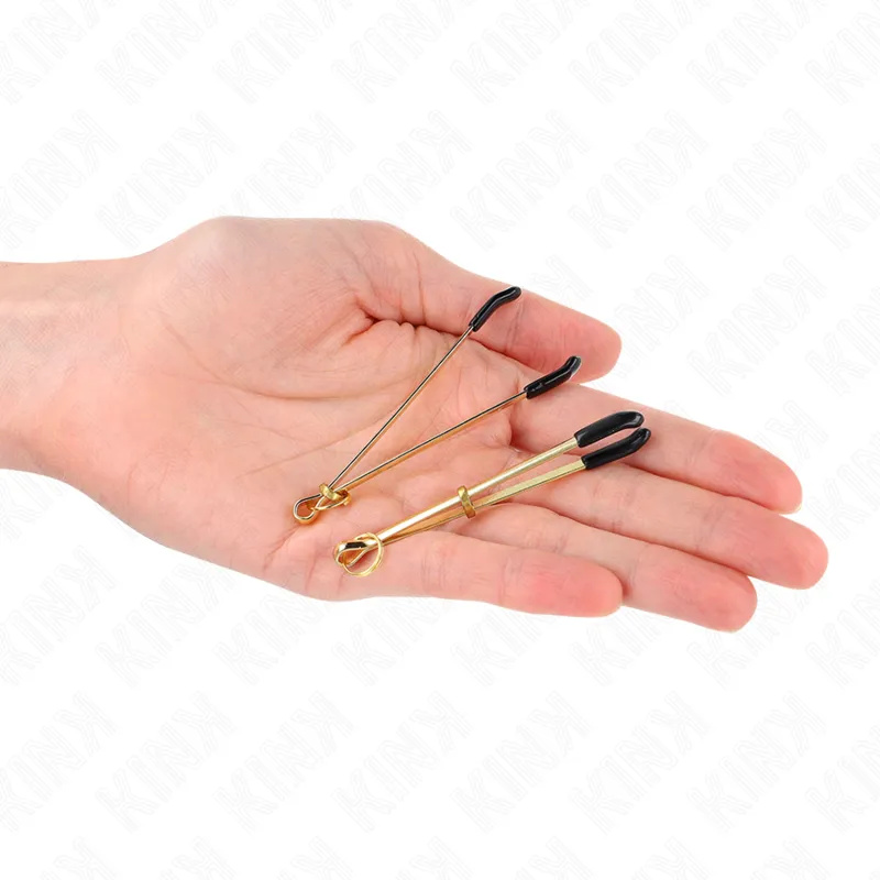 Kink - Thin Nipple Clamps Gold 7 Cm