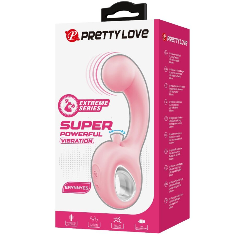 Pretty love - erynnyes g-spot vibrator + clitoris stimulator 10 vibrations pink 9