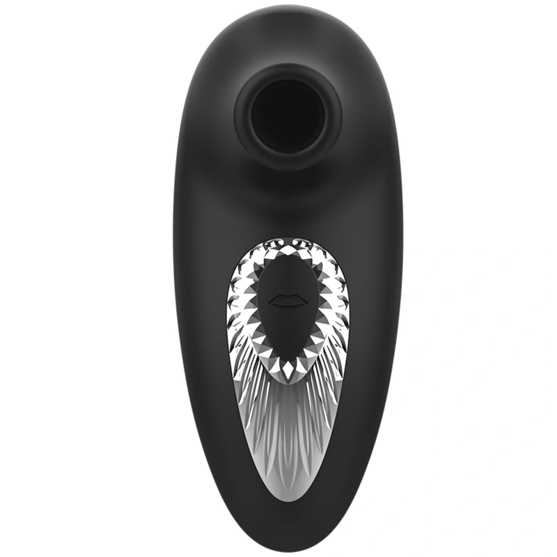 Black&silver - drake deluxe sucking vibe rechargeable silicone black 1
