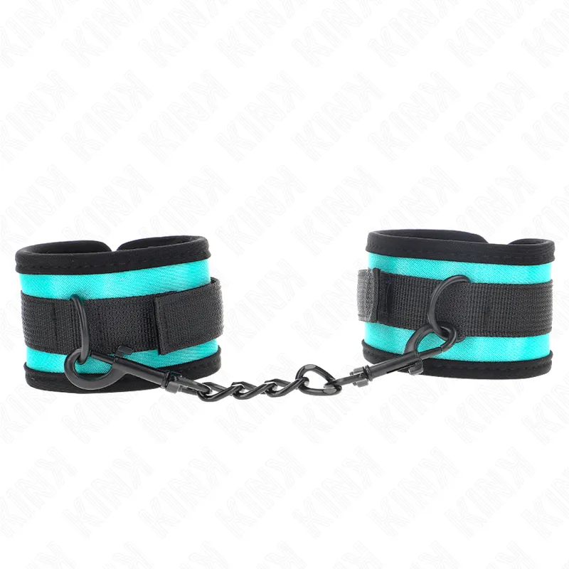 Kink - Hook And Loop Nylon Bind Wrist Restraints Black-Blue Adjustable 18-32 Cm X 5 Cm