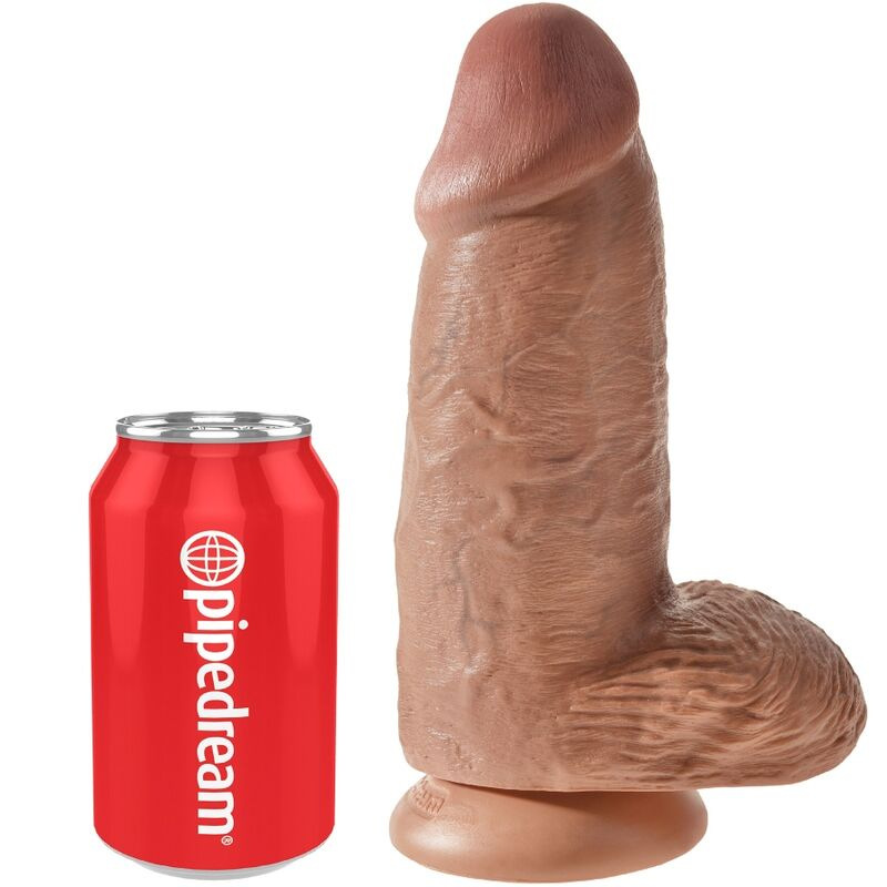King cock - chubby realistic penis 23 cm caramel