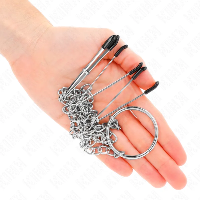 Kink - Triple Nipple And Clit Clamps With Chain Model 1 2
