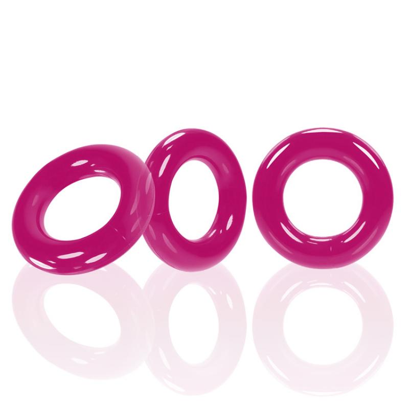 Oxballs - Willy Rings 3-Pack Cockrings Hot Pink - Krúžky Na Penis