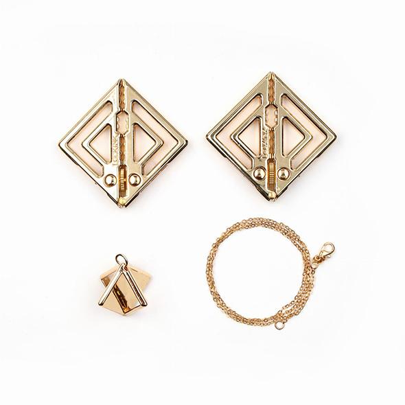 Lockink - Adjustable Nipple Clamps With Light Pendant Gold 14
