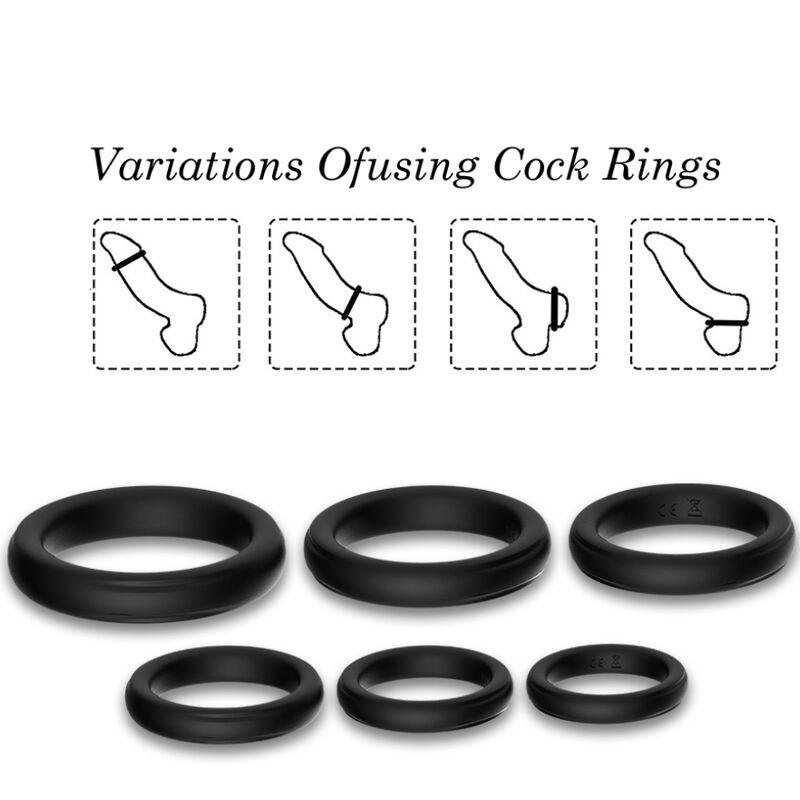 Armony - Lock Rings Silicone Black