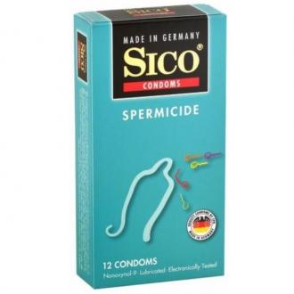 Sico Condoms Spermicide Condoms 12 Units