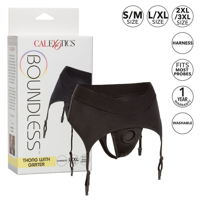 Calexotics - boundless thong with garter s/m 1
