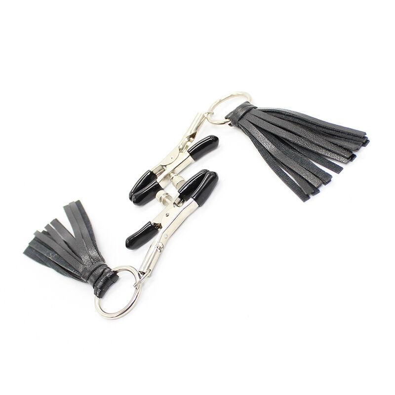 Ohmama Fetish Pu Tassel Nipple Clamps 4