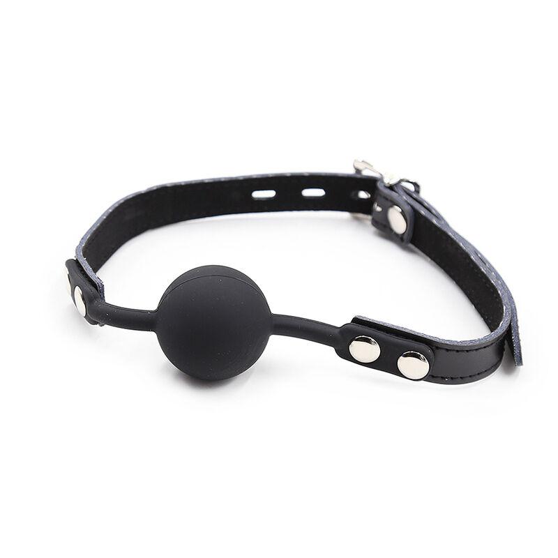 Ohmama Fetish Silicone Ball Gag With Leather Belt 2