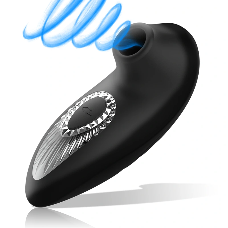 Black&silver - drake deluxe sucking vibe rechargeable silicone black 2