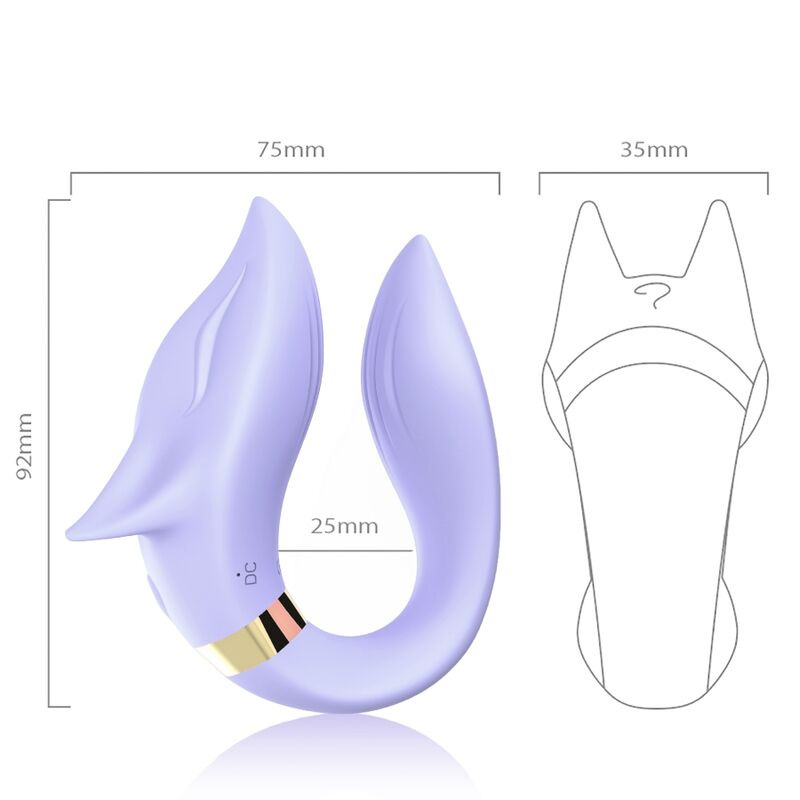 Armony - fox vibrator for couples remote control purple 2