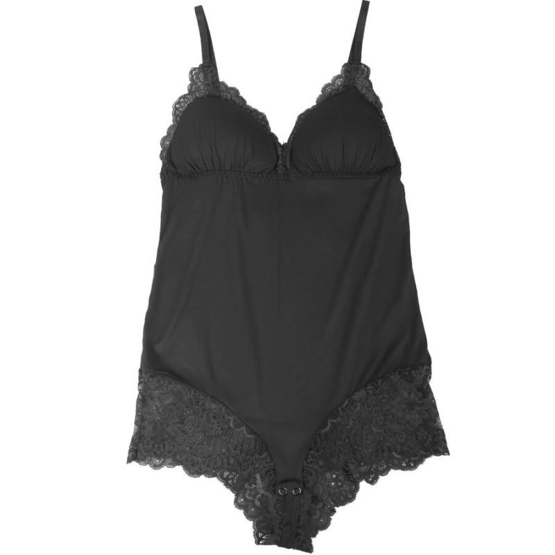 Subblime - Black Floral Lace Detail Teddy L/XL 9