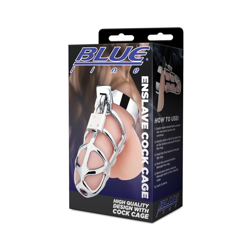 Blueline - Enslave Cock Cage Silver