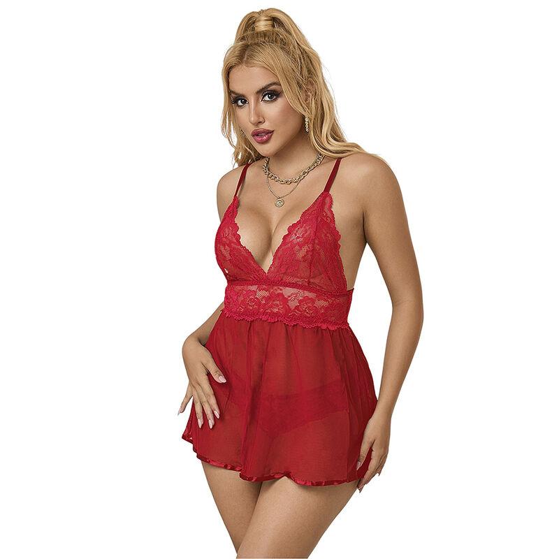 Subblime - 953843 open back babydoll red l/xl