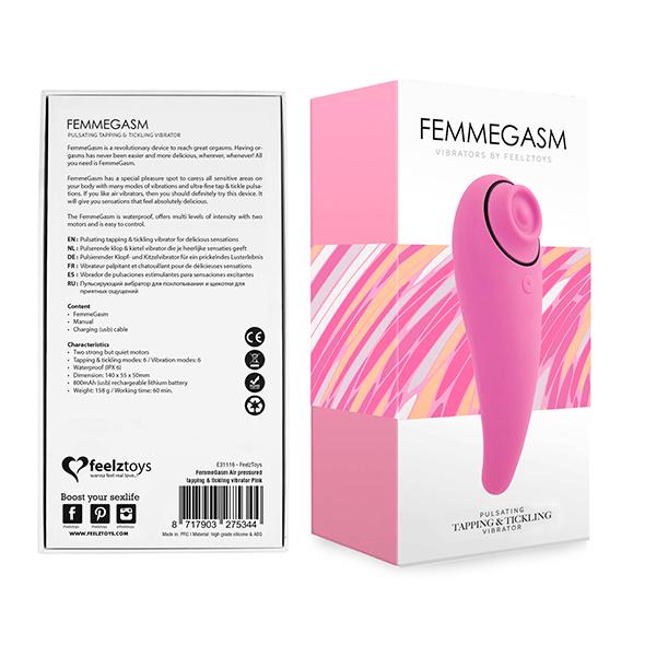 Feelztoys - Femmegasm Tapping & Tickling Vibrator Pink 10