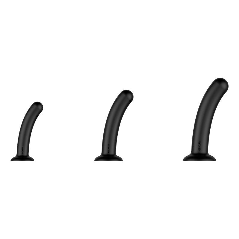 Nexus - Dilator Set Silicone Anal Dildos (S,M,L) Black 3