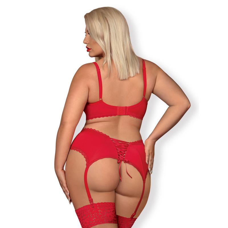 Obsessive - Jolierose 3 Pcs Set Red Xxl 3