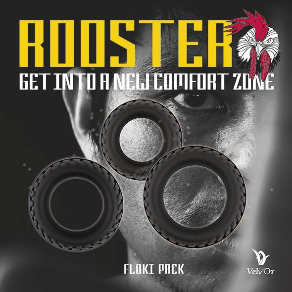 Velv'or - Rooster Floki Pack Set Of Sturdy Looking Cock Ring