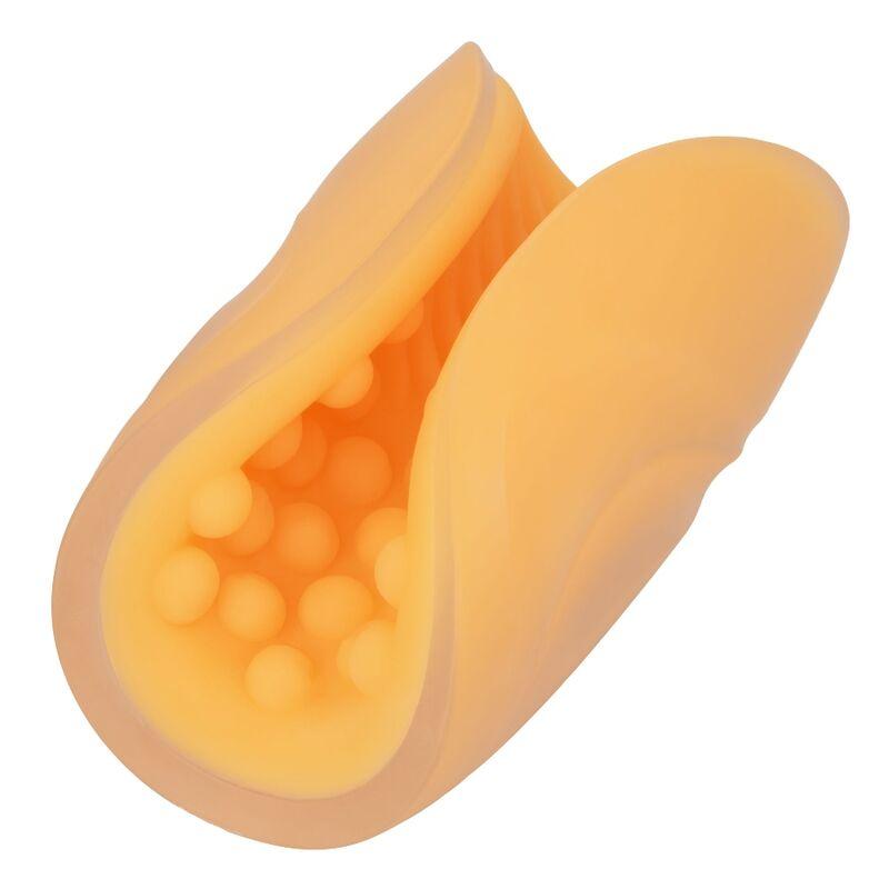 Calex Beaded Grip Masturbator - Orange 1