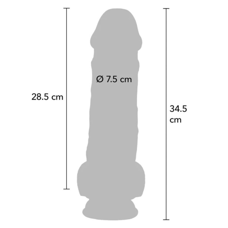 Get real - deluxe realistic penis with testicles extra thick 34.5 cm 3