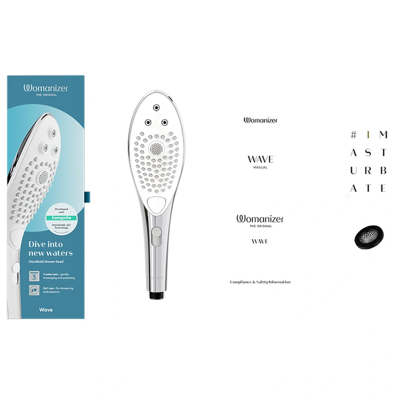 Womanizer - wave clitoral stimulating shower head chrome 11