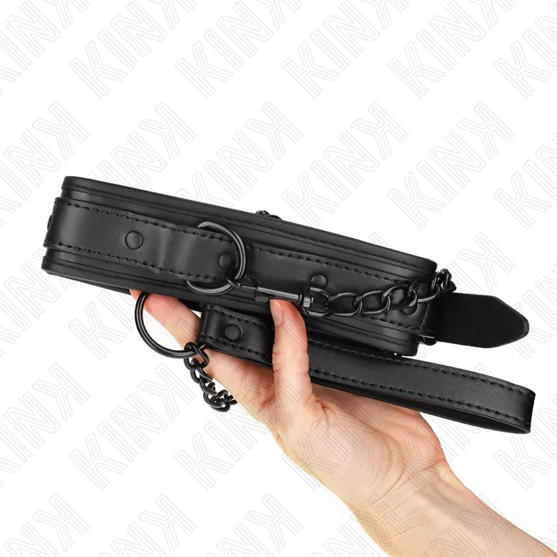 Kink - Neoprene Bondage Collar Model 2 With Belt 78 Cm Adjustable 37.5 X 49.5 Cm 4