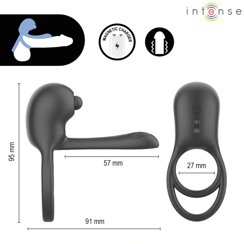 Intense - spike remote control vibrating penis ring 4