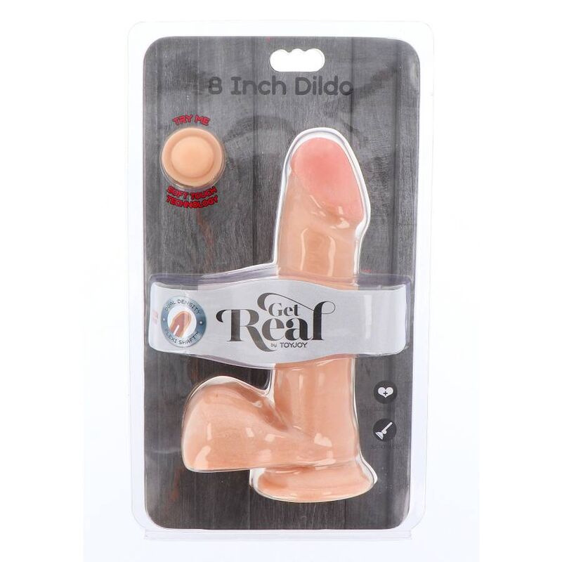 Get real - dual density dildo 18 cm balls skin 2