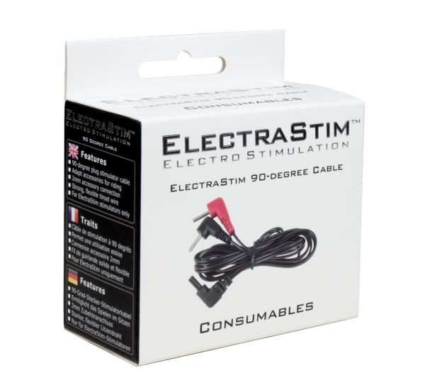 Electrastim - Electrastim Cable With 90 Degree Plugs Black One Size