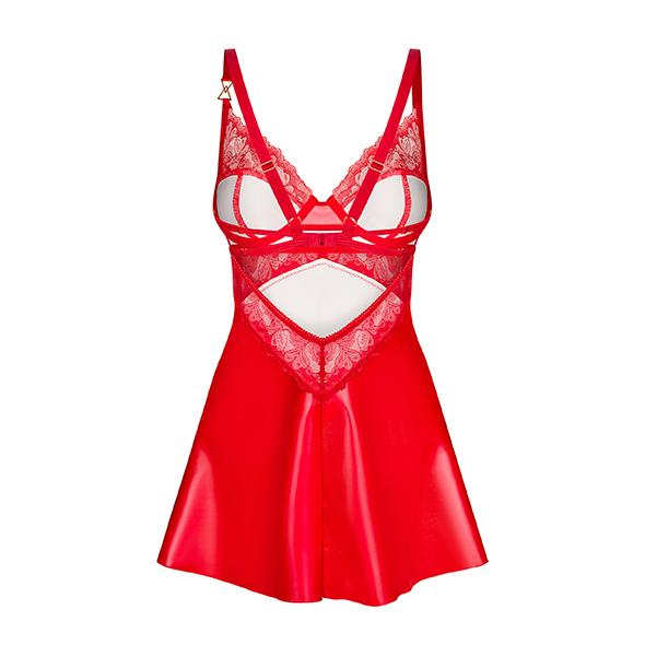 Obsessive - Aliosa Chemise & Thong Red S/M 9