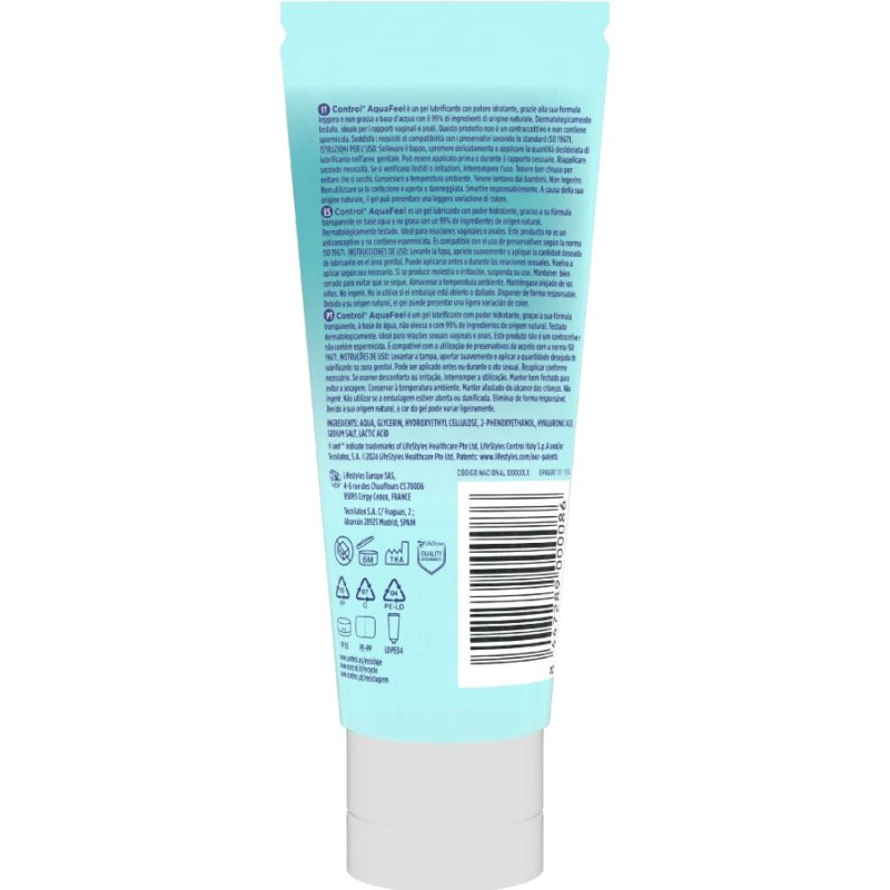 Control - aquafeel lubricant with hyaluronic acid 80 ml 1