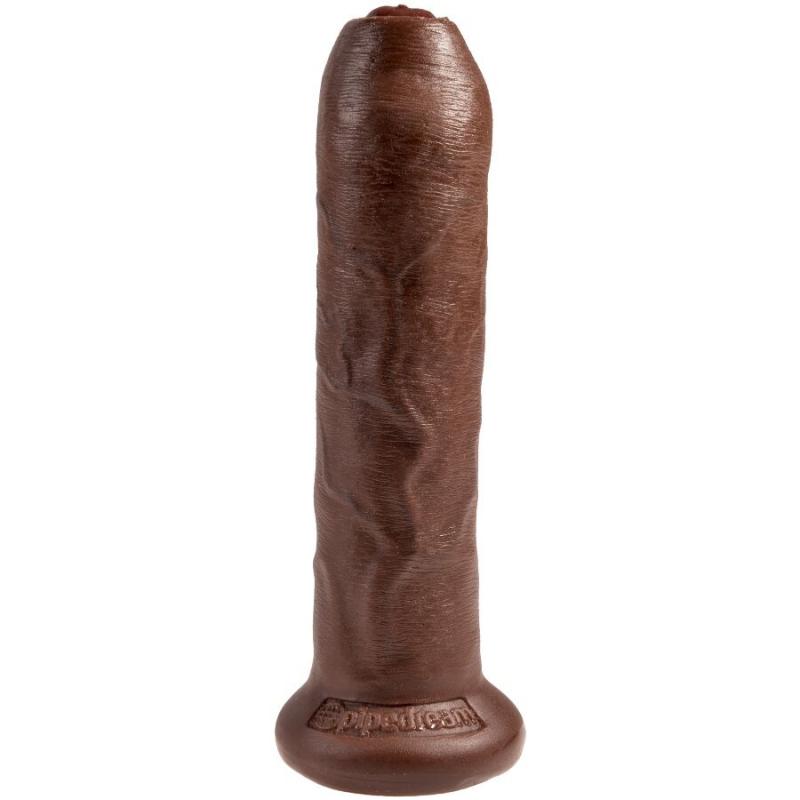 King Cock Dildo Realistico Uncut - Brown 23 Cm - Dildo