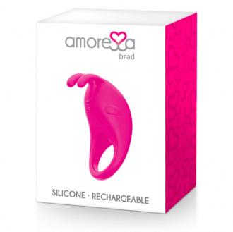 Amoressa Brad Premium Silicone Rechargeable Rosa - Vibračný Krúžok