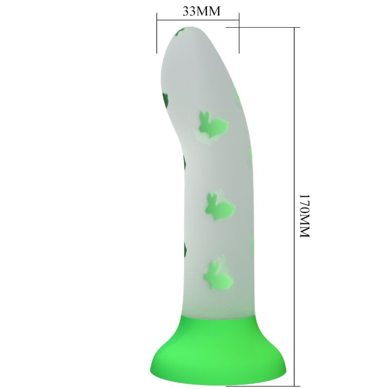 Pretty love - magical nightfall dildo without vibration luminous green